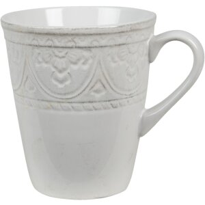 Clayre & Eef 6CEMU0098 Mug 13x10x12 cm - 450 ml White