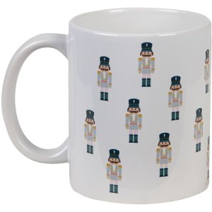 Clayre & Eef 6CEMU0124 Mug Ø 9x10 cm - 300 ml White Nutcracker