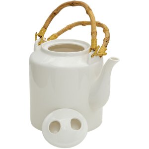 Clayre & Eef 6cete0096 Teapot White 1500 ml