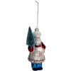 Clayre & Eef 6gl3326 Pendant jewelry Santa Claus red, blue 9x5x16 cm