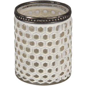 Clayre & Eef 6gl3339 Glass Candle Holder White...