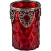 Clayre & Eef 6gl3350 glass candle holder red ø 9x14 cm