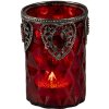 Clayre & Eef 6gl3350 glass candle holder red ø 9x14 cm