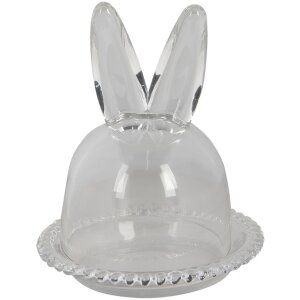 Clayre & Eef 6gl3376 Glass Bell Rabbit Transparent...