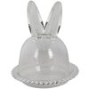 Clayre & Eef 6gl3376 Glass Bell Rabbit Transparent ø 14x16 cm