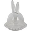 Clayre & Eef 6gl3376 Glass Bell Rabbit Transparent ø 14x16 cm