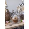 Clayre & Eef 6gl3376 Glass Bell Rabbit Transparent ø 14x16 cm