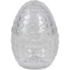 Clayre & Eef 6gl3385 Bonbonniere with lid Egg Transparent ø 9x12 cm