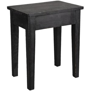 Clayre & Eef 6h2053 Decorative Stool Black 36x25x43 cm