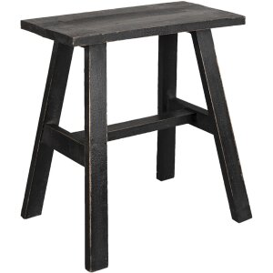 Clayre & Eef 6h2056 Decorative Stool Black 42x28x43 cm