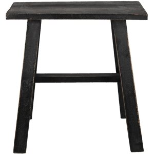 Clayre & Eef 6h2056 Decorative Stool Black 42x28x43 cm