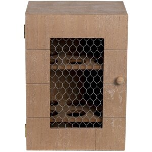 Clayre & Eef 6h2061 Egg cupboard Brown 17x12x24 cm