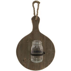 Clayre & Eef 6h2117 Glass vases in holder Brown...