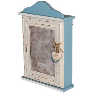 Clayre & Eef 6h2127 Key Box Blue 21x7x31 cm