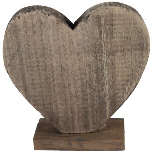 Clayre & Eef 6h2137 Deco Heart Brown 19x7x19 cm