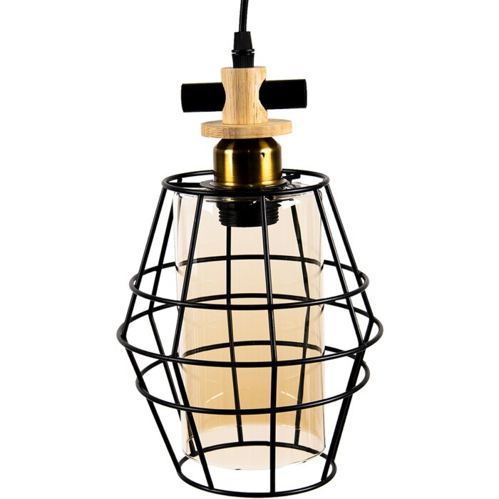 Clayre & Eef 6lmp755 Hanging Lamp Black 18x18x31 cm E27-max 1x40W