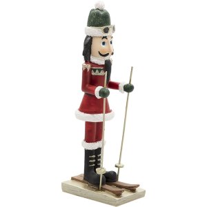 Clayre & Eef 6pr3455 Christmas decoration statue nutcracker red 6x4x17 cm