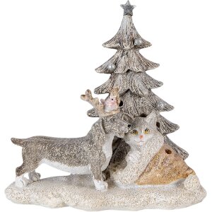 Clayre & Eef 6pr4631 Deco Cat and Dog Grey, Beige,...