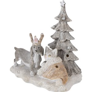 Clayre & Eef 6pr4631 Deco Cat and Dog Grey, Beige,...