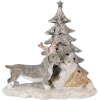 Clayre & Eef 6pr4631 Deco Cat and Dog Grey, Beige, White 16x10x15 cm led