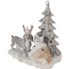 Clayre & Eef 6pr4631 Deco Cat and Dog Grey, Beige, White 16x10x15 cm led