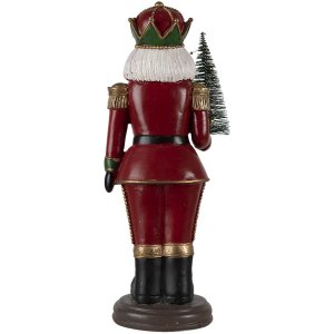 Clayre & Eef 6pr4745 Christmas decoration statue nutcracker red 13x10x32 cm