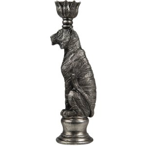 Clayre & Eef 6pr4767 Candlestick Tiger Silver Color...