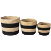 Clayre & Eef 6ro0531 Storage baskets set of 3 black ø 22x19 cm