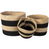 Clayre & Eef 6ro0531 Storage baskets set of 3 black ø 22x19 cm