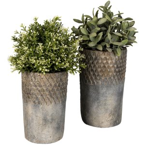 Clayre & Eef 6te0365l Flower pot for indoor Grey ø 14x23 cm