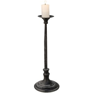 Clayre & Eef 6y4473l Candlestick Black ø 14x42 cm