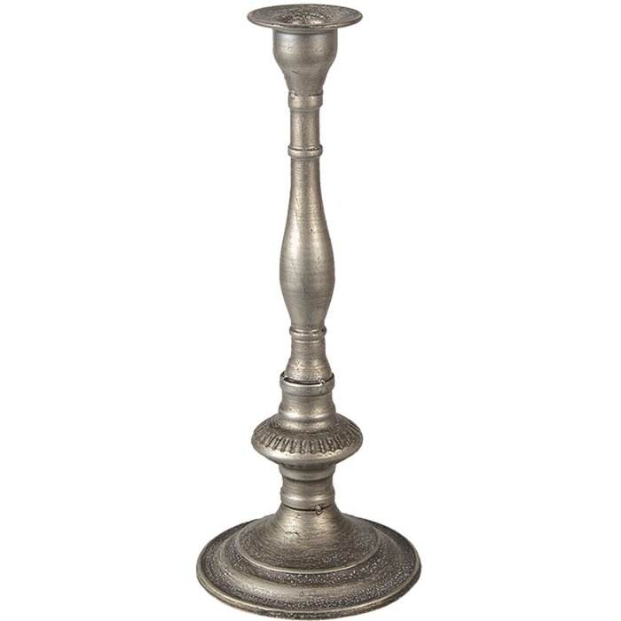 Clayre & Eef 6y4484 Candlestick silver color ø 12x32 cm