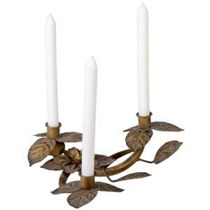 Clayre & Eef 6y4490 Candlestick copper color 32x30x10 cm