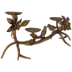 Clayre & Eef 6y4491 Candlestick birds copper color...