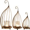 Clayre & Eef 6y4543 Lanterns Copper color ø 24x48 - ø 17x38 - ø 13x28 cm