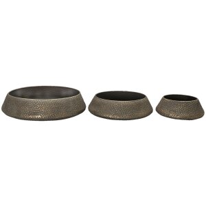 Clayre & Eef Decorative tray set of 3 gray ø...