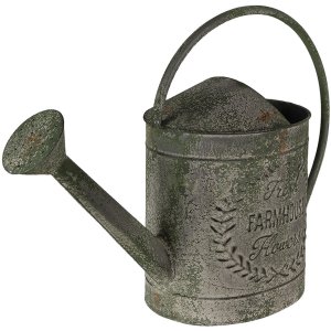 Clayre & Eef 6y4580 Deco watering can green 49x18x37 cm