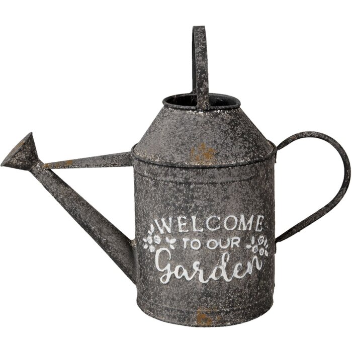 Clayre & Eef 6y4581 Deco watering can gray 47x18x38 cm