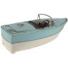 Clayre & Eef 6y4609 Deco mini model boat turquoise 24x11x9 cm