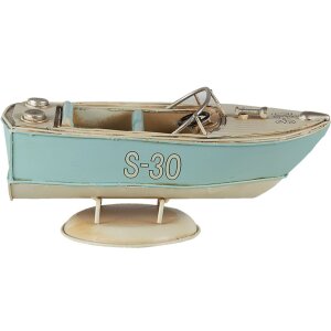 Clayre & Eef 6y4610 deco mini model boat turquoise...