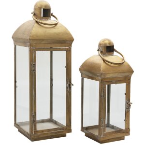 Clayre & Eef 6y4643 Lanterns set of 2 copper color...