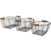 Clayre & Eef 6y4660 Storage baskets set of 3 brown 35x26x14 cm