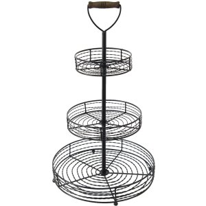 Clayre & Eef 6y4687 Etagere 3 tiers black ø...