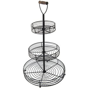 Clayre & Eef 6y4687 Etagere 3 tiers black ø...