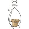 Clayre & Eef 6y4705 Flower pot for indoor cat black 27x16x52 cm