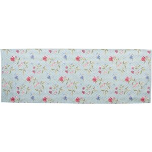 Clayre & Eef blw64 table runner blue 50x140 cm