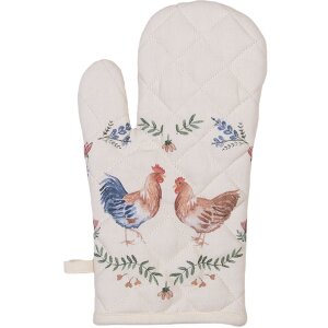 Clayre & Eef car44 oven gloves beige 18x30 cm