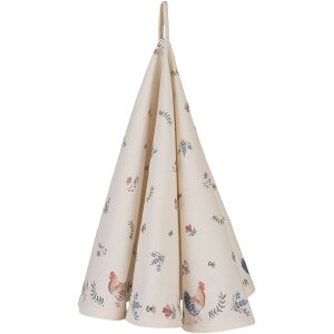 Clayre & Eef car48 Tea towel Beige ø 80 cm