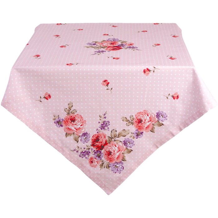 Clayre & Eef dtr01 Tablecloth Square Pink, Lilac 100x100 cm