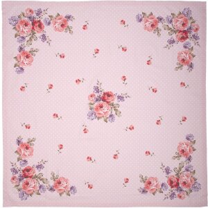 Clayre & Eef dtr01 Tablecloth Square Pink, Lilac...